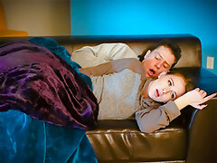 She sucks his cock while he rests, and when he realizes what is going on, he gets super horny. He plows his step sister from behind and watches as she glides up and down on his thick shaft. The friction should keep them warm.video